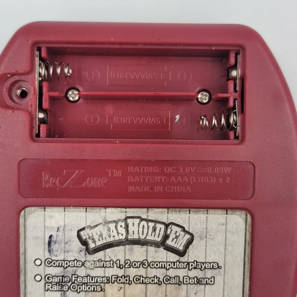 Reczone Texas Hold Em Electronic Handheld Game Travel Pocket‎ CS2090